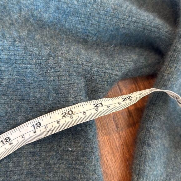 Nicole Miller 100% cashmere teal green turtleneck sweater XL - Picture 6 of 8